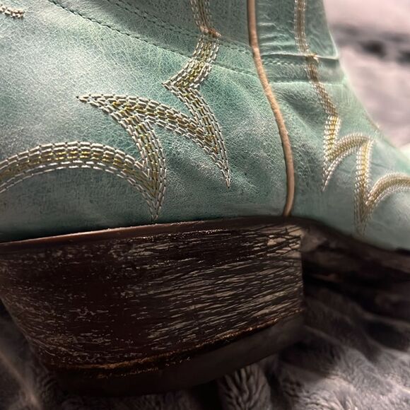 🔥 Yippee Ki Yay Old Gringo Embroidered Turquoise Cowboy Boots - Women's Sz 7.5B - Picture 8 of 15